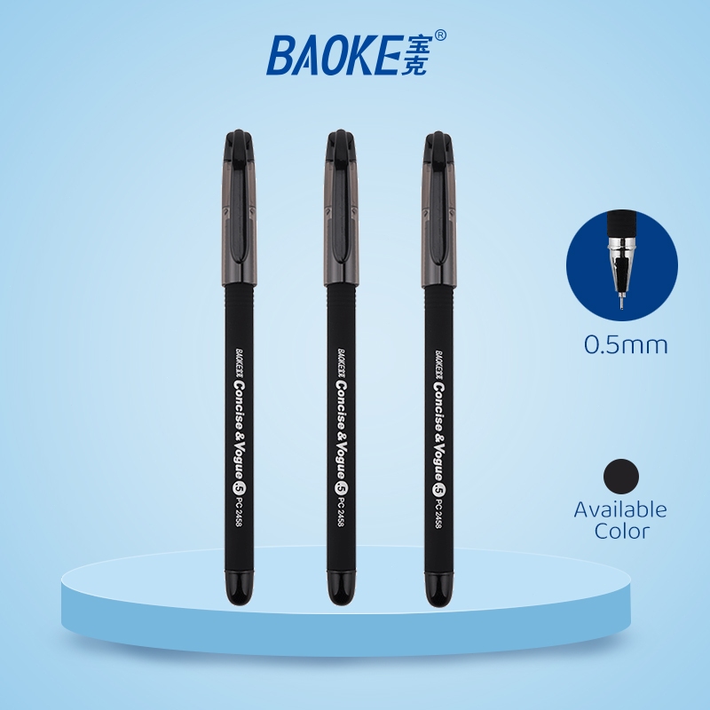 

BAOKE Gel Pen / Pulpen Gel 0.5mm Pegangan Anti Slip Penulisan Halus PC2458 1pcs