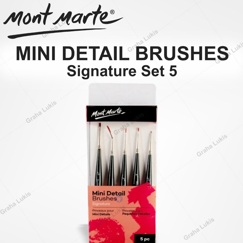 

KODE P18U Mont Marte Mini Detail Brushes 5pcs BMHS33