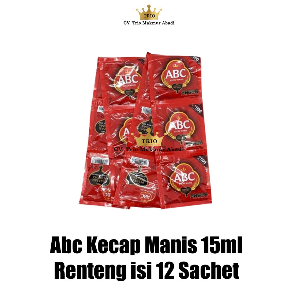 

Abc Kecap manis 15ml Renteng Isi 12 sachet