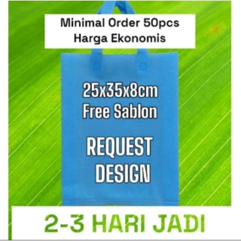 

Goodie bag bahan spundbond UK 25x35x8