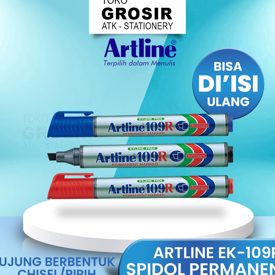 

KODE M57N GROSIR Spidol Permanen Marker Artline EK19 R 12 PCS