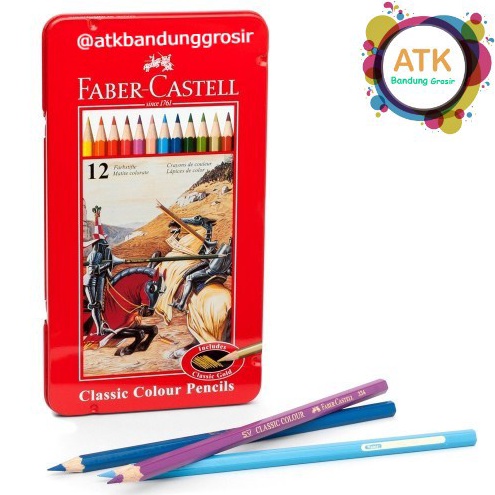 

KODE Q75P Pensil Warna Faber Castell 12 Classic Tin Case Kemasan Kaleng Kotak