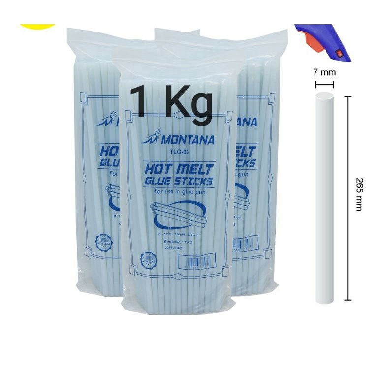 

KODE E19Z Isi Lem Tembak 1 kg Glue Stick Lilin Bakar Putih