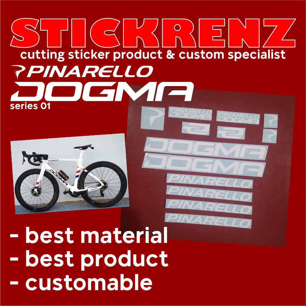 Cutting Sticker Stiker Frame Sepeda Roadbike Pinarello Dogma 01 Custom