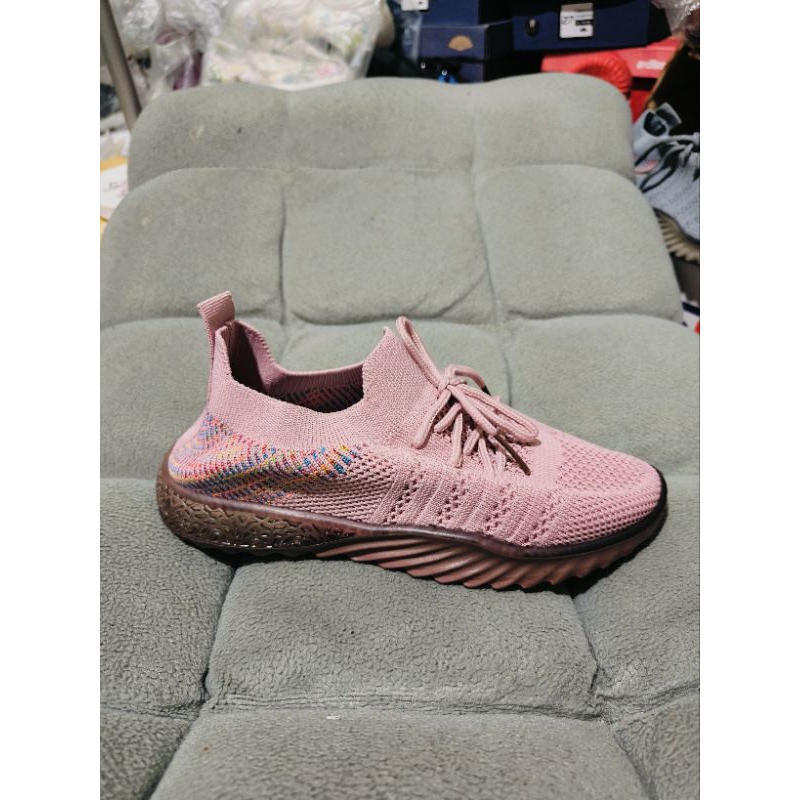 sepatu L.E.D rajut anak cewek cowok sneaker