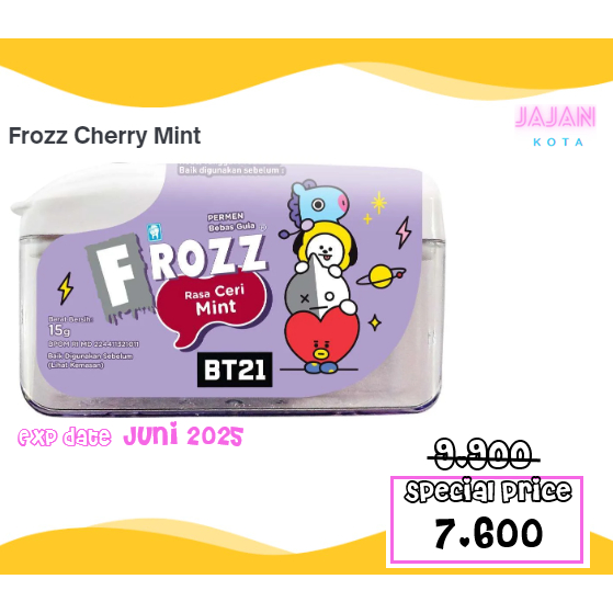 

Frozz Permen Cherry Mint 15 gram