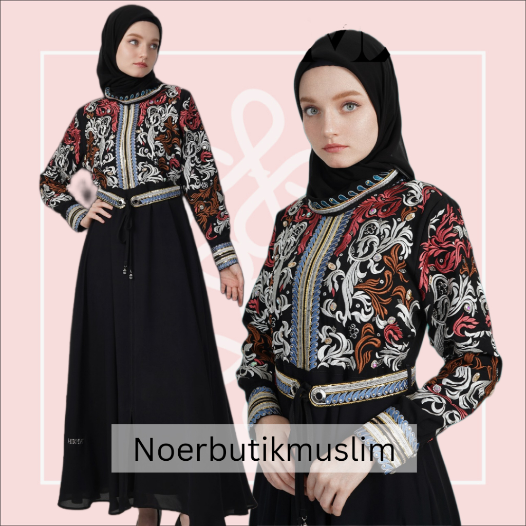 HIKMAT FASHION ORIGINAL A3045-02 ABAYA HIKMAT TERBARU 2024 NOERBUTIKMUSLIM