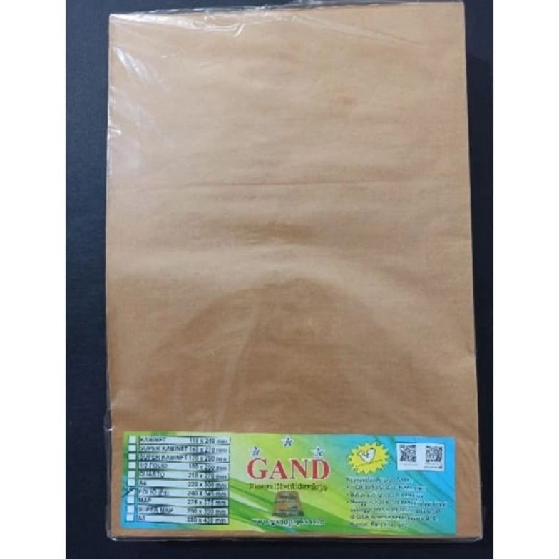 

KODE N83F amplop coklat folio gand 1 PAK 24x345cm