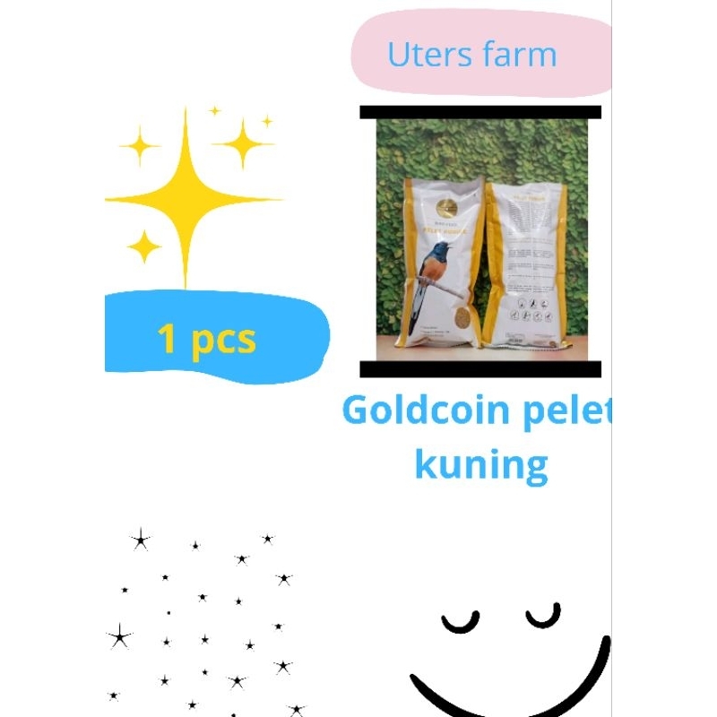 Goldcoin PELET KUNING Pakan burung jalak bali, Murai batu, kapas tembak dll