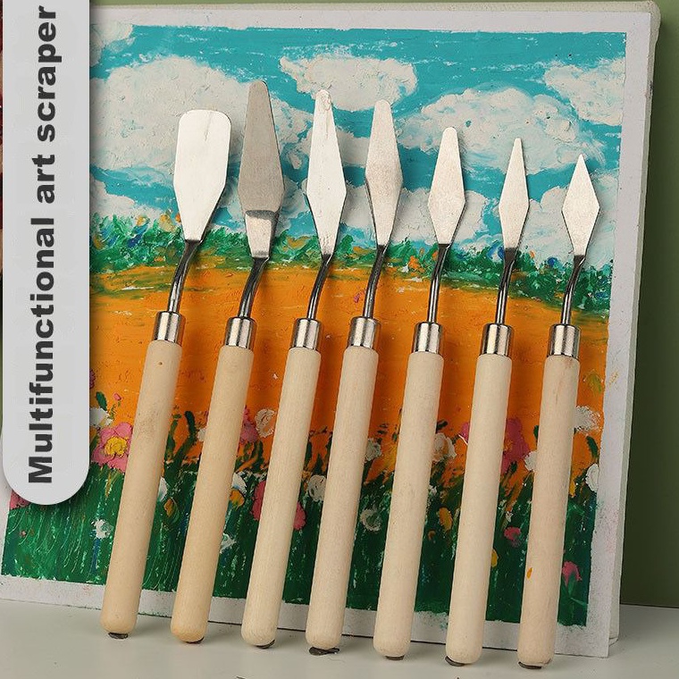 

KODE U56F 7PCS Palette Knife Paint Pisau Palet Lukis Cat Akrilik Painting Scraper Knife