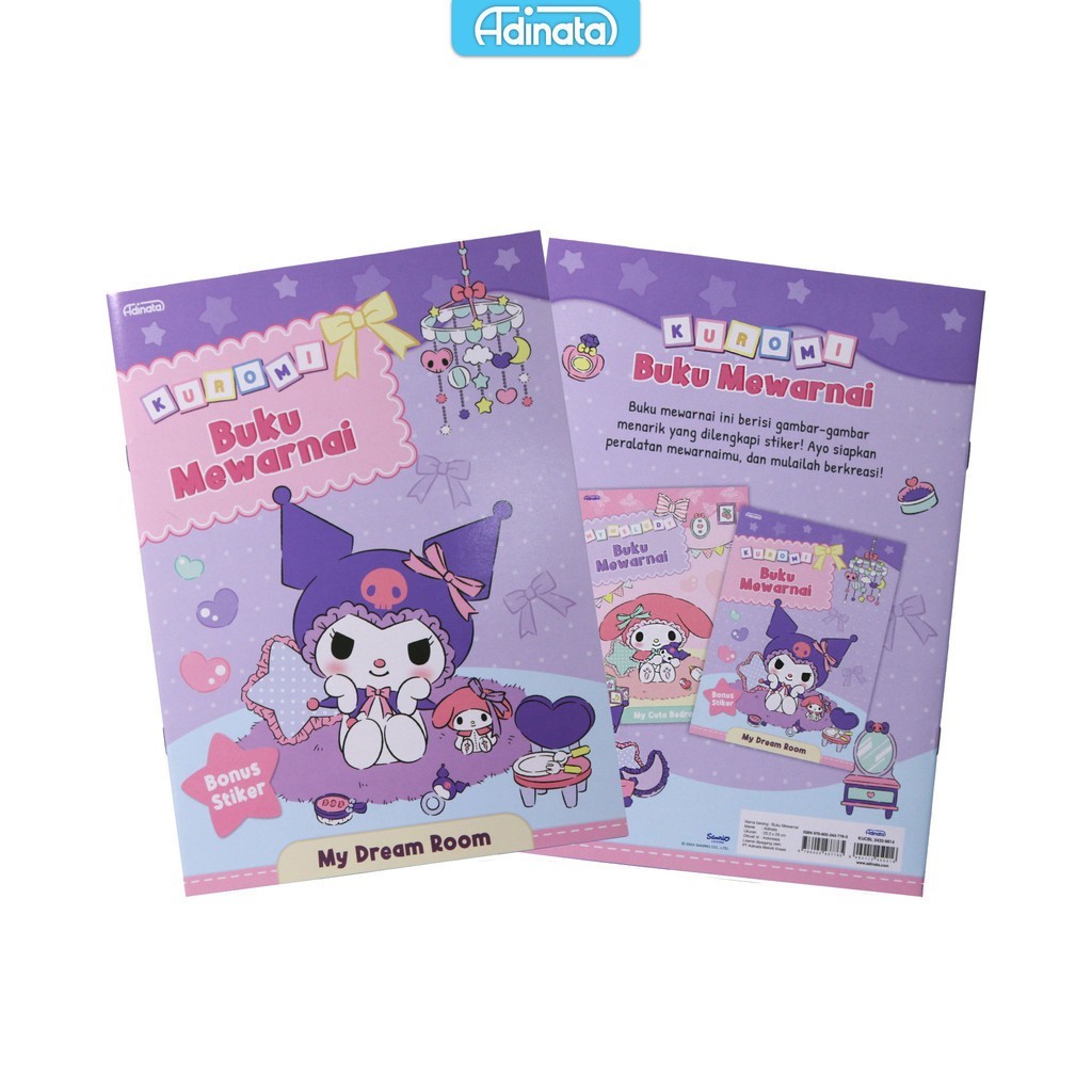 

Kuromi Coloring Book L 2432-9814 / Buku Mewarnai / Buku Aktivitas anak / Adinata