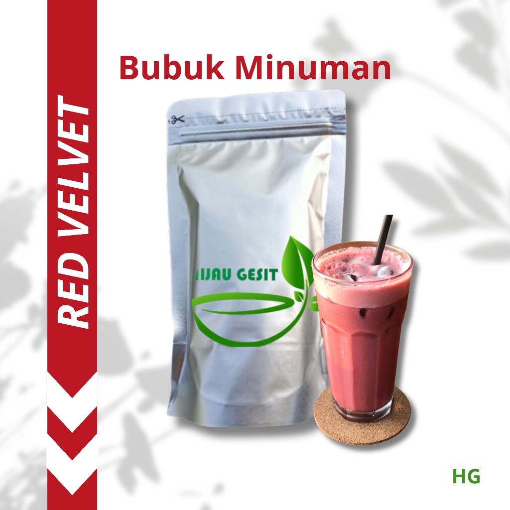

HIJAU GESIT Blend Bubuk Minuman Premium Quality Rasa Red Velvet Powder Drink 15GR HijauGesit Powder