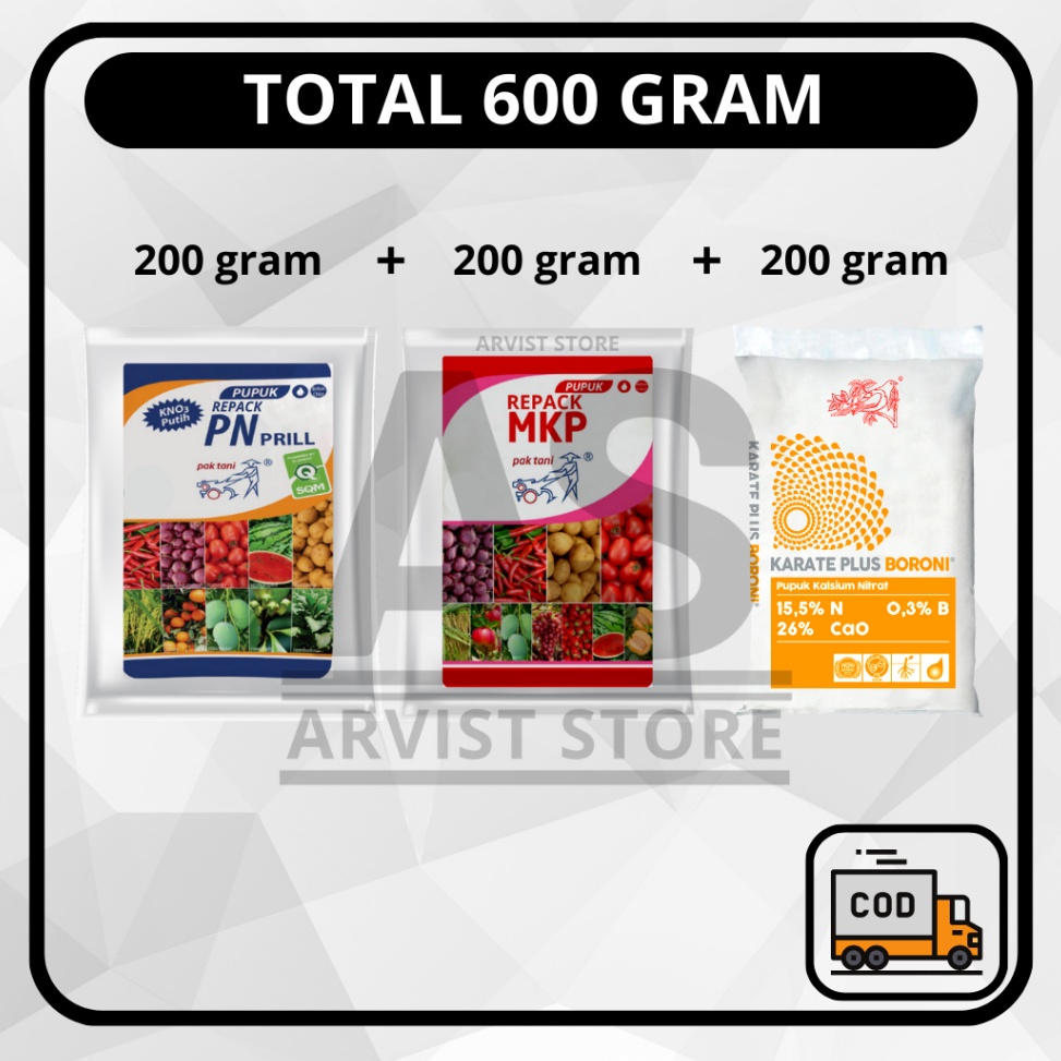 Paket Pupuk MKP  KNO 3 PUTIH  Karate Boroni  NPK Meroke Mutiara 161616  Mutiara Grower 1592TE Pak Ta