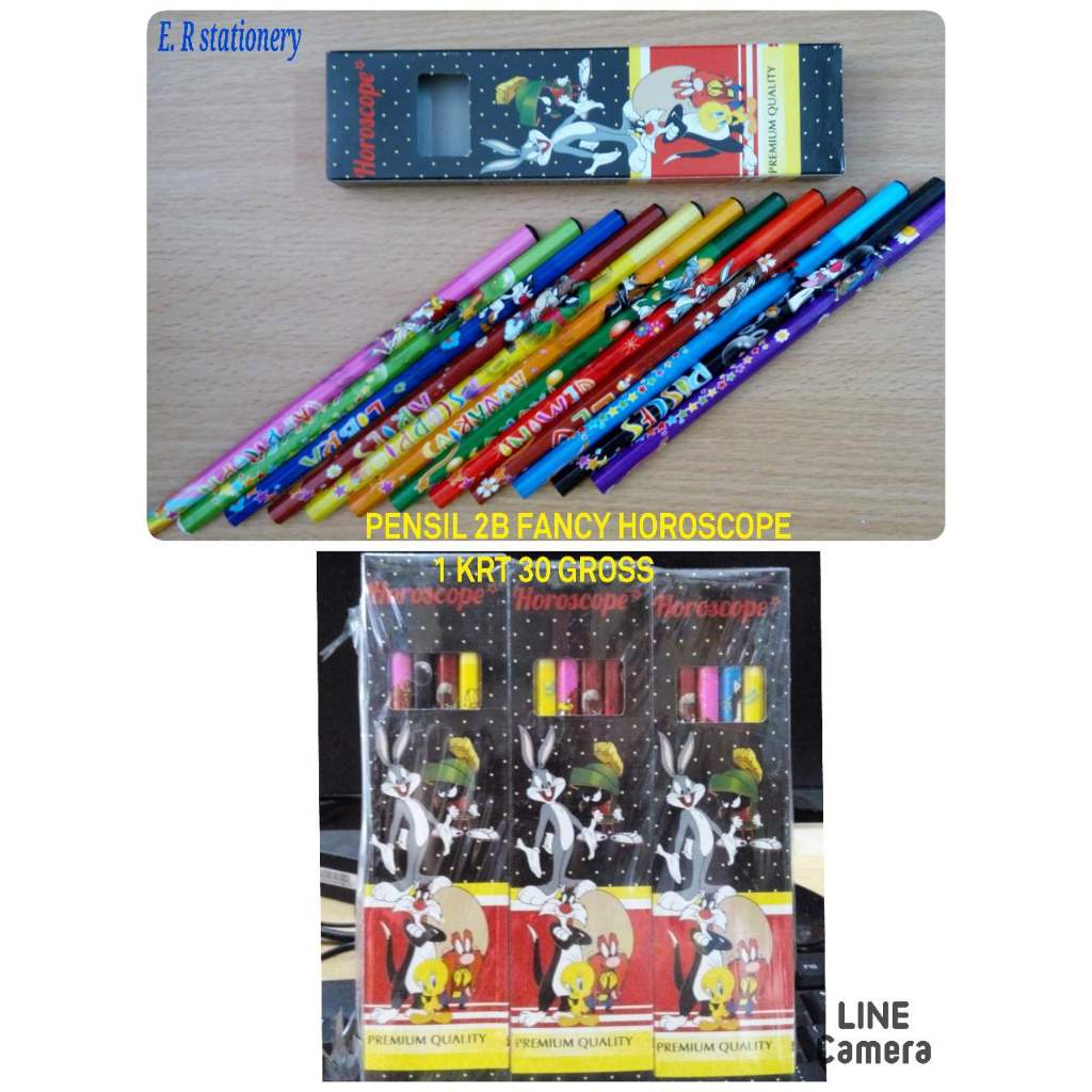 

(12 pcs) Pensil 2B Karakter / Pencil Kayu 2B Fancy Kartun Lucu