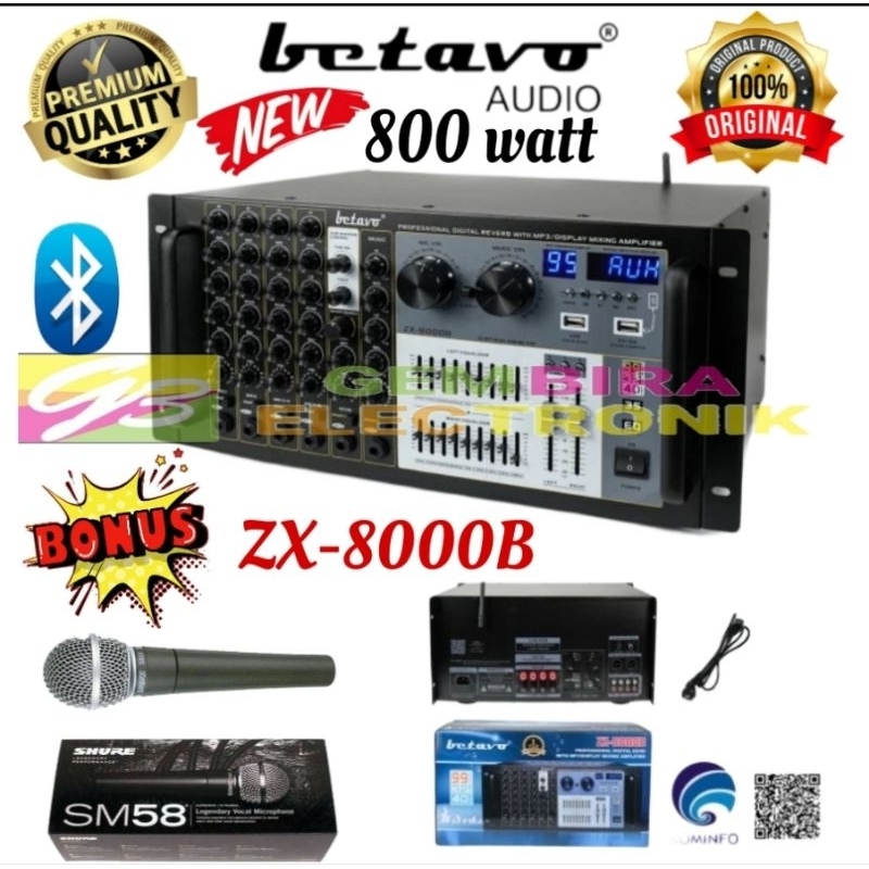 Power Amplifier Betavo ZX8000 Bluetooth Original