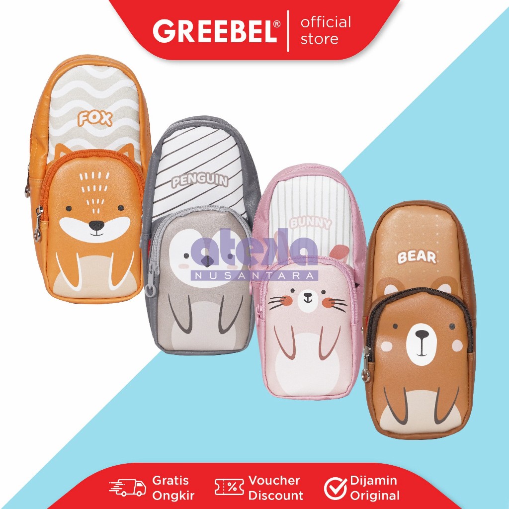 

GREEBEL PENCIL BAG 0124-33 /Tempat Pensil/Kotak Pencil Pen anak lucu cute warna warni / Penyimpanan Alat Tulis
