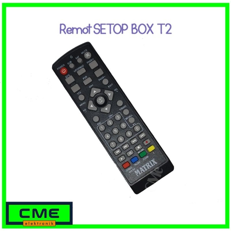 Remot STB Matrix DVB - T2 Apple Kuning / Burgers Hijau / Remote Garuda Kualitas Original