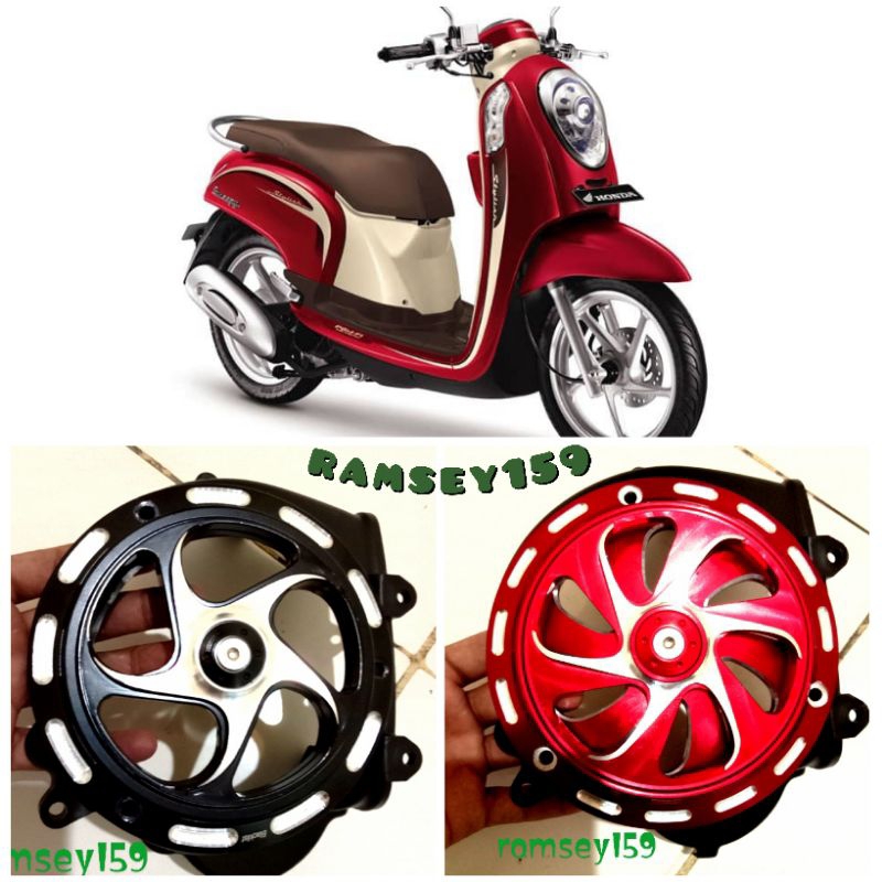cover kipas set spiner Scoopy fi 2013-2014 cover pelindung kipas Scoopy fi set spiner cnc