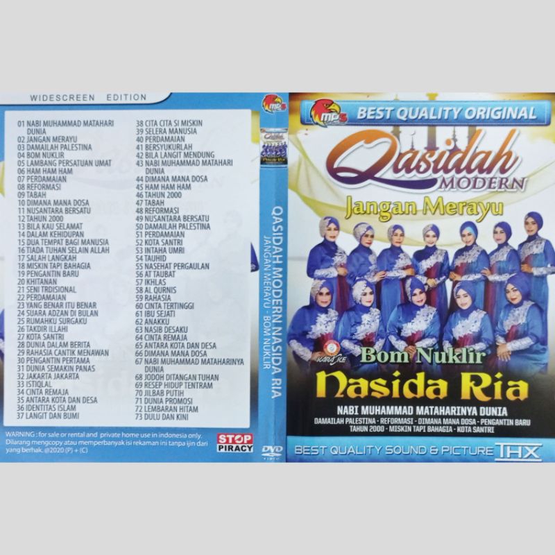 Kaset Mp5 Video Lagu Qasidah Modern Jangan Merayu Nasida Ria