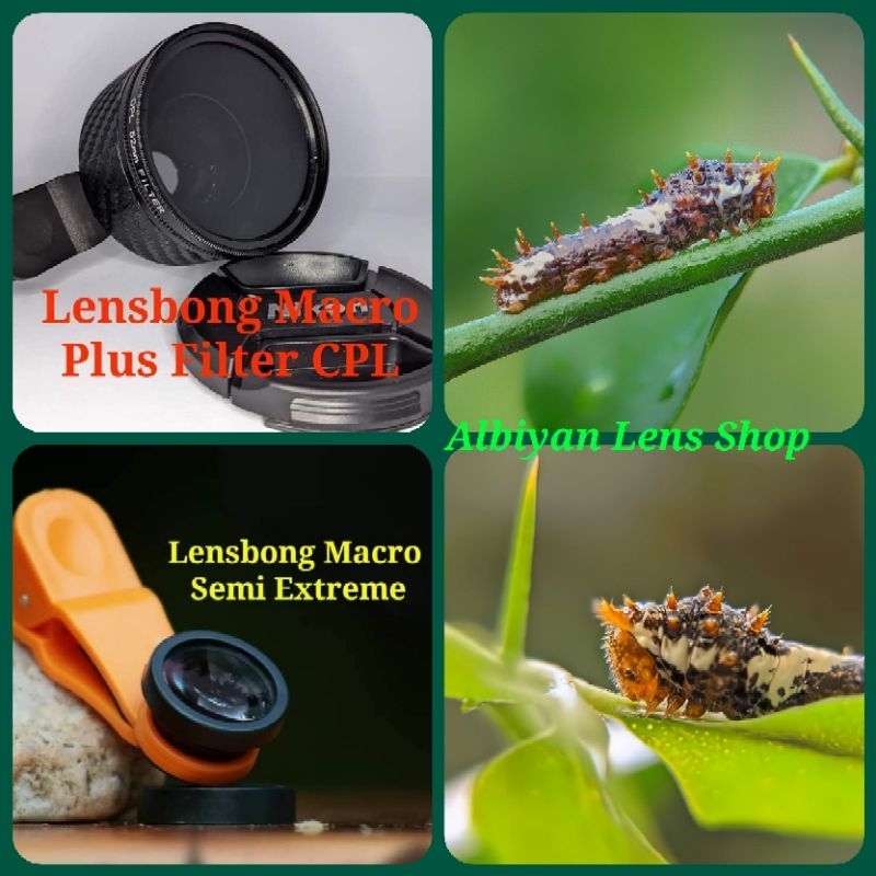 Harga Promo... Lensbong Macro 40mm Double Lens + Lensbong Macro Semi Extreme Untuk Handphone