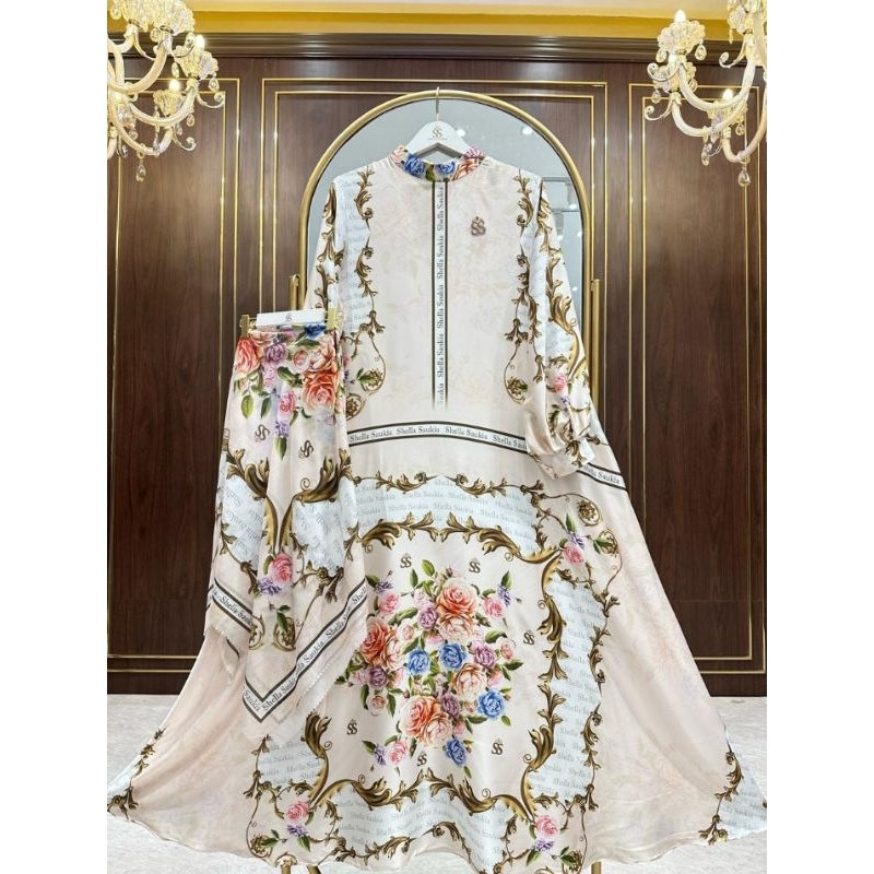 SHELLASAUKIA GAMIS SET HIJAB ETNIK ORI BY SS