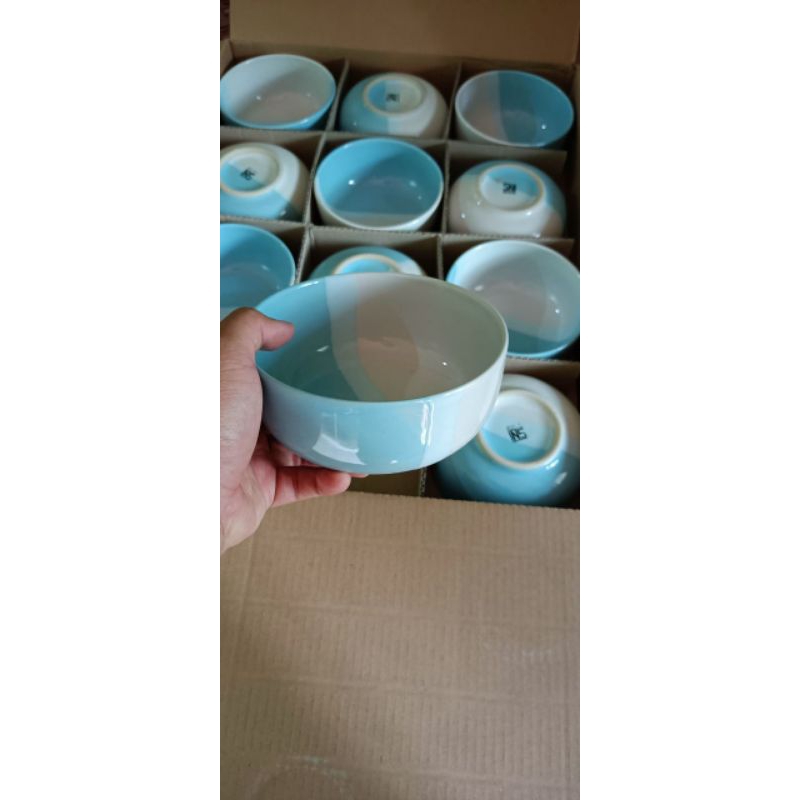 Mangkok Two Tone / Mangkok Keramik / Mangkok Bakso / Mangkok Kaibon / Souvenir Mangkok / Souvenir Ke
