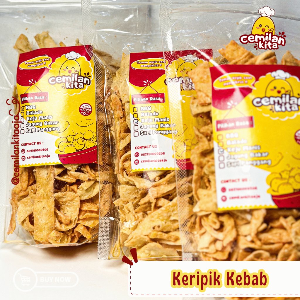 

Cemilan Kita - Keripik Kebab Varian Rasa || Cemilan Kekinian || Snack Sehat Makanan ringan