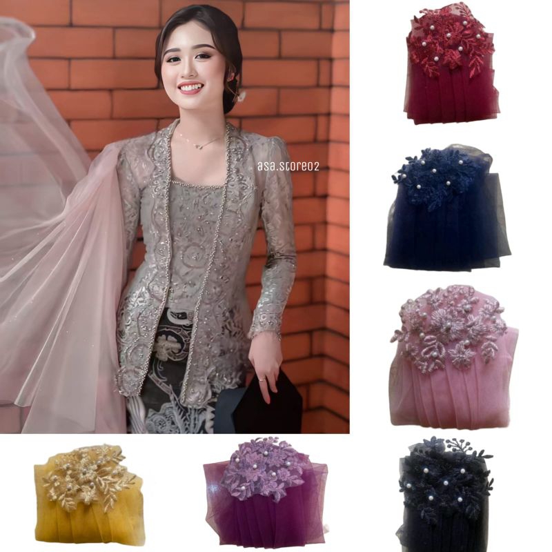 Selendang Kebaya Tile Polos/Selendang Pundak