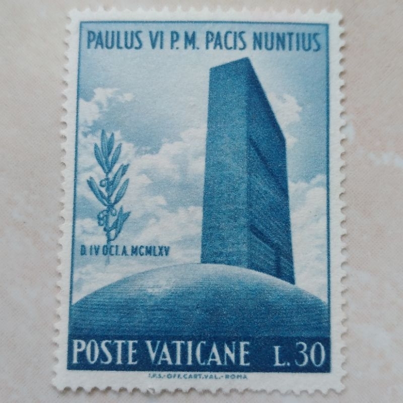 

Perangko Prangko Kuno Vatikan Visit Pope to The UNO 1965 Mint - YN1595