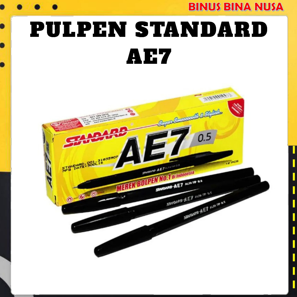 

Pulpen / Pen Standard AE7 Harga per lusin ( isi 12 )