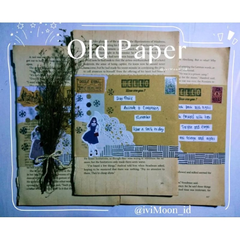 

Journaling Kit Kertas Vintage/Old Paper Aesthetic