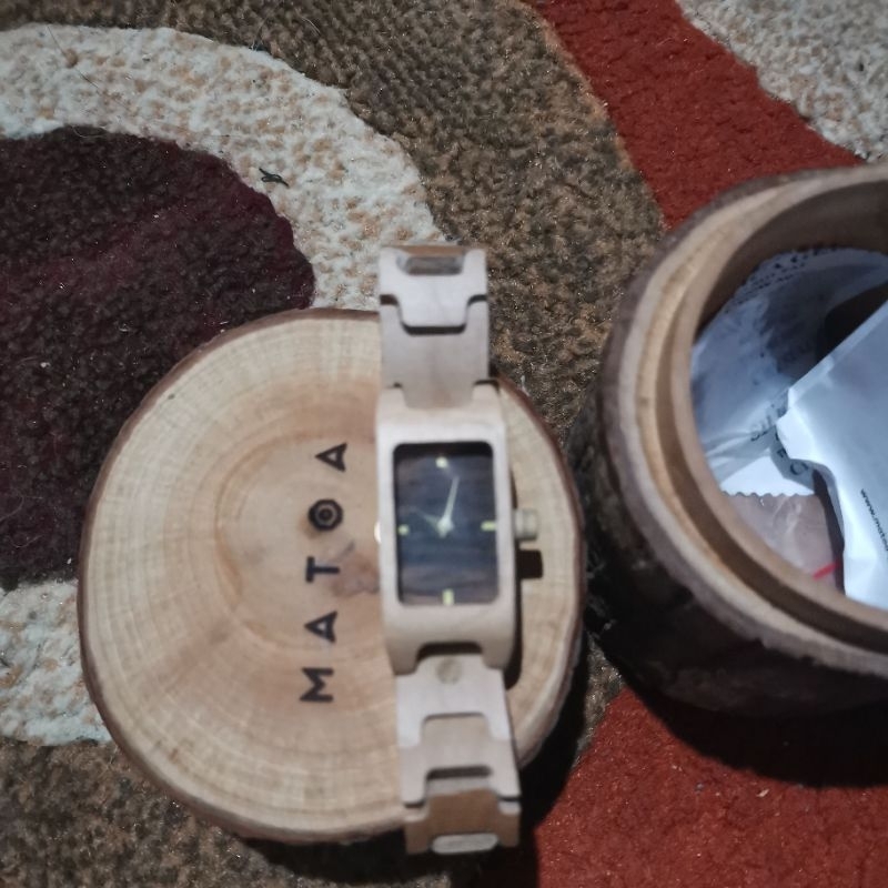 jam tangan kayu merk matoa original
