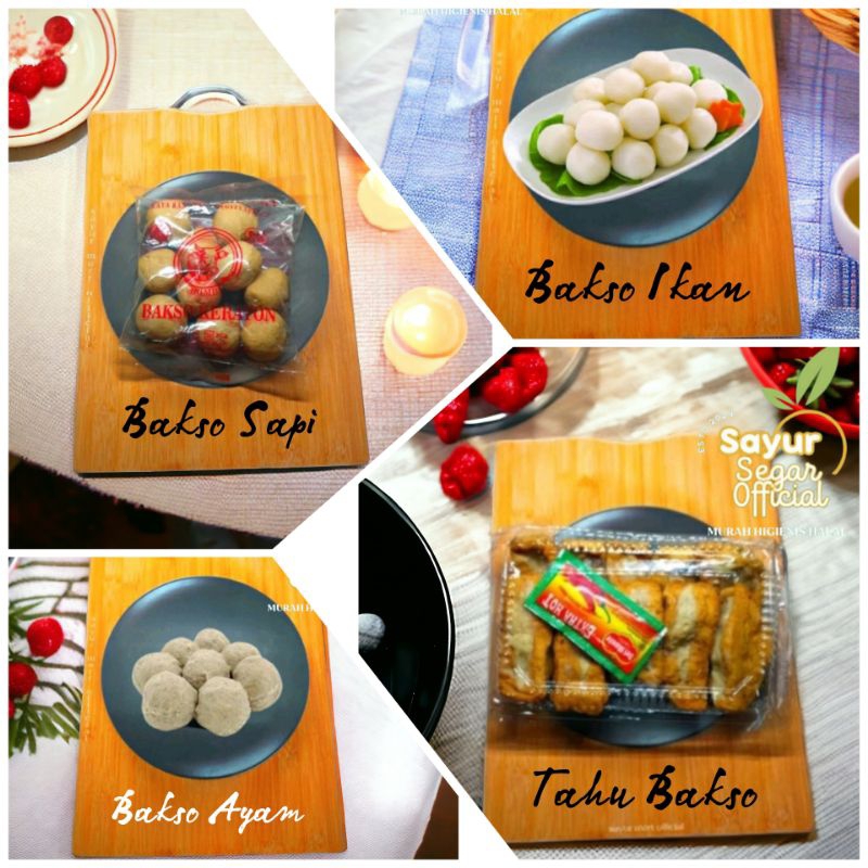 

Bakso/Baso isi 10 Butir ( Baso Sapi, Ayam & Ikan )