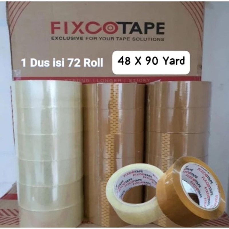 

Lakban Coklat & Bening Fixcotape 48 × 90 Yard Murni ( 1 Dus isi 72 Pcs )