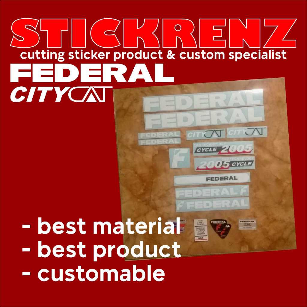 Cutting Sticker Sticker Frame Sepeda MTB Roadbike Federal Citycat 01