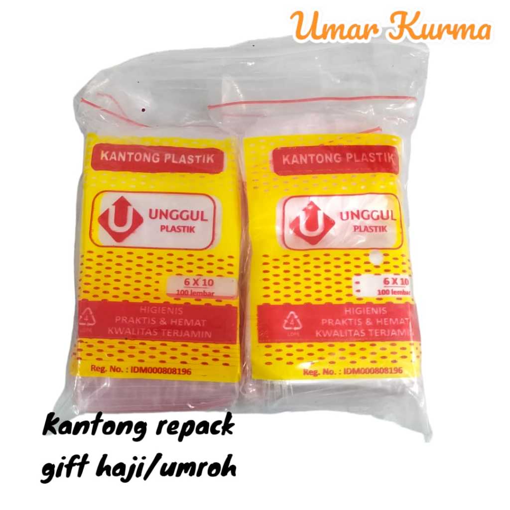 

PLASTIK REPACK GIFT HAJI/UMROH ISI 100 LBR/SIZE 6x10