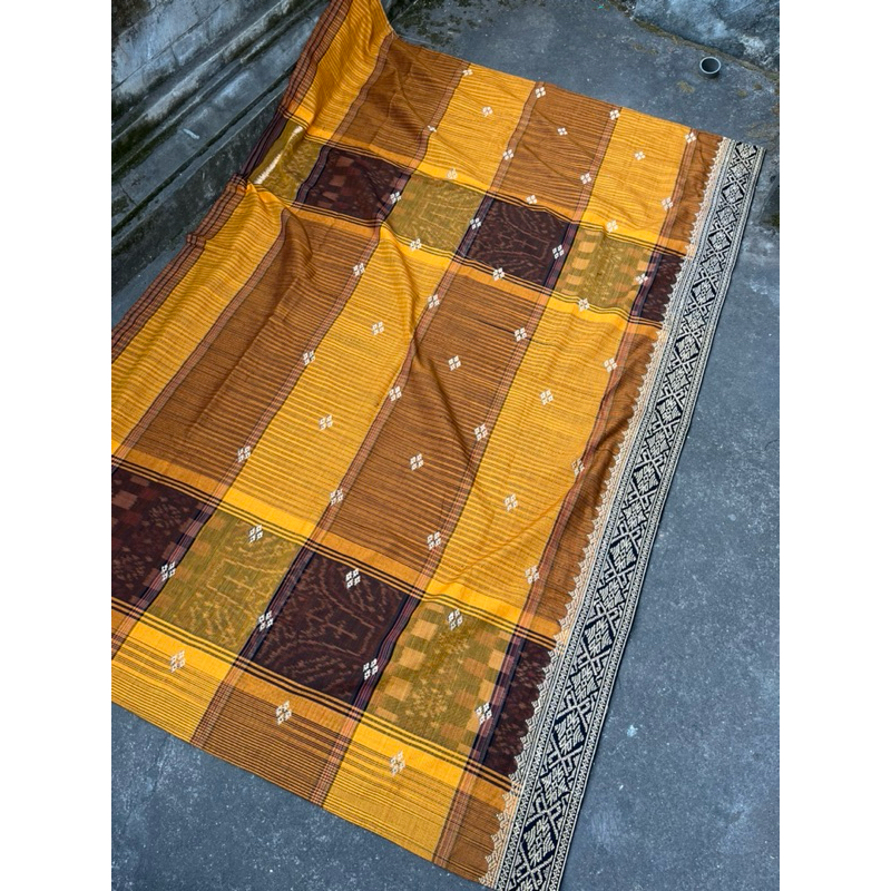 saput kuning endek bordir menyala