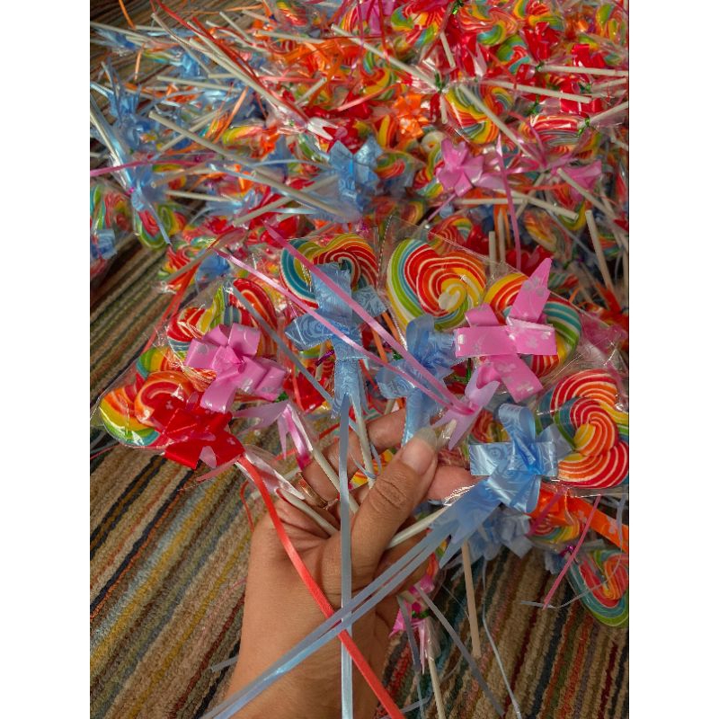 

4000 PCS 10 KARTON PERMEN LOLLIPOP BULAT PITA MIX LOVE PITA