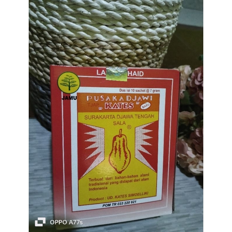 

Jamu terlambat bulan kates pusaka djawi serbuk(bubuk) asli ori isi 10 sacet