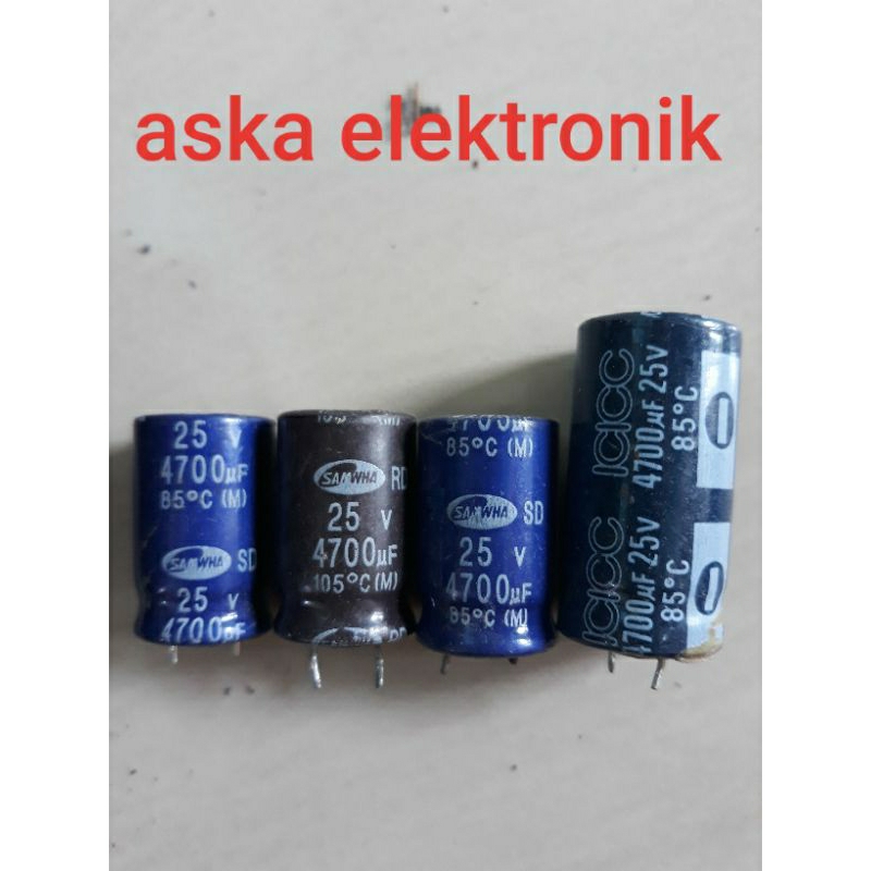 elko 25V 4700uf cabutan original
