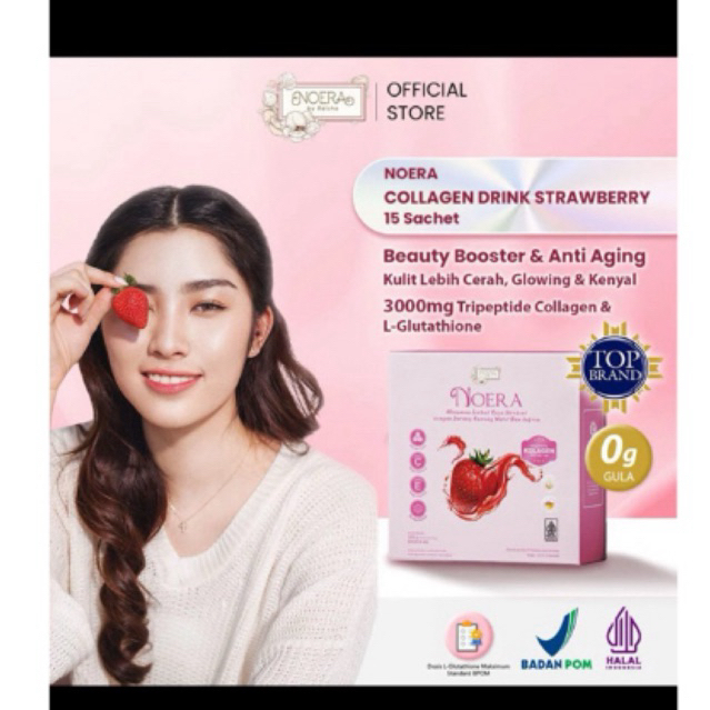 Noera Collagen Drink With Birdnest and Saffron Extract | Minuman Pencerah Kulit with L-Glutathione |