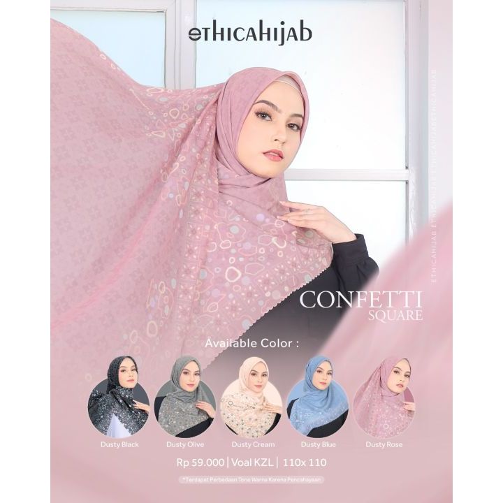 Ethica Hijab Confetti Square - Ethica Hijab
