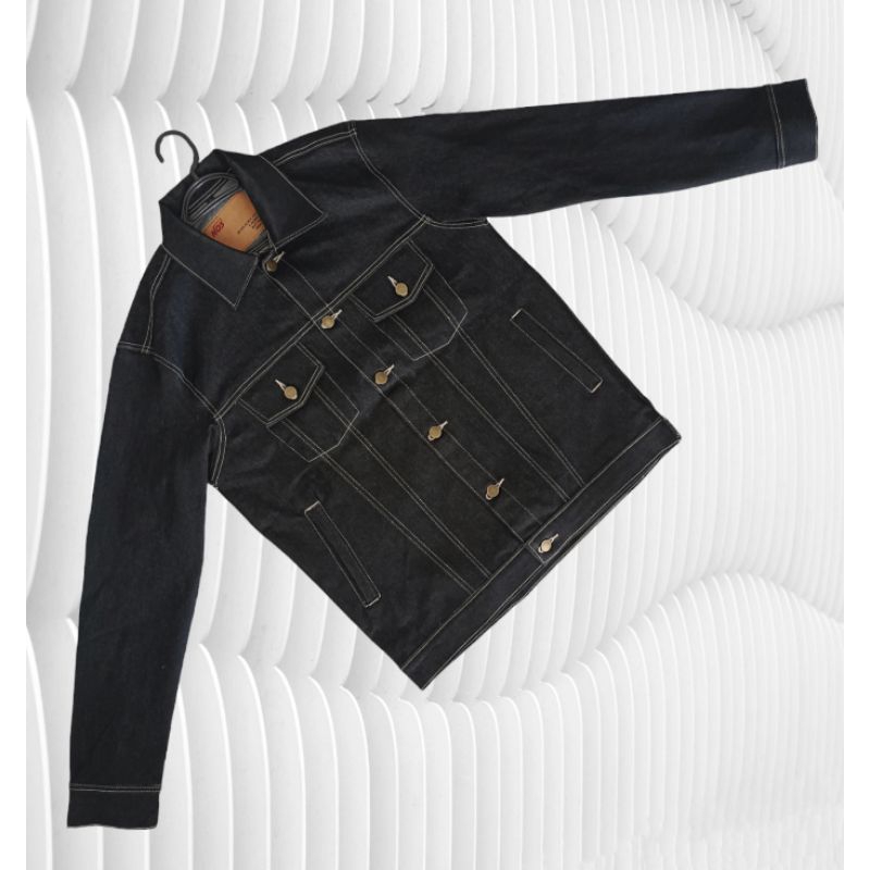 TERBARU JACKET BLACK 14 OZ ( RAW DENIM)