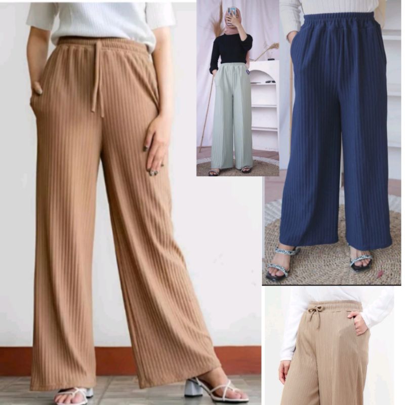 celana kulot knit jumbo, kulot knit jumbo, celana kulot knit wanita, kulot knit, celana kulot knit p