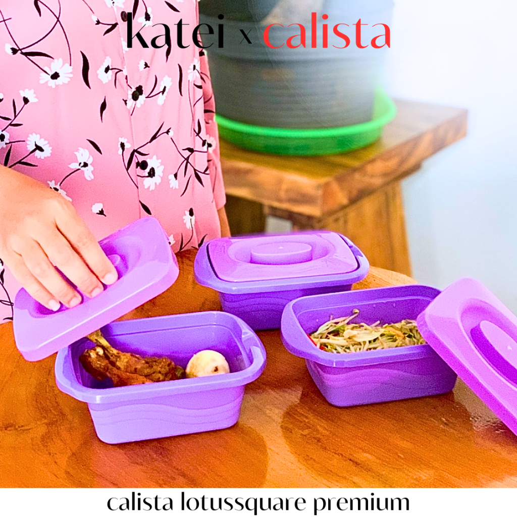 [ CALISTA ] WADAH PRASMANAN LOTUS SQUARE OENTOENG SET WADAH PLASTIK ISI 1PCS