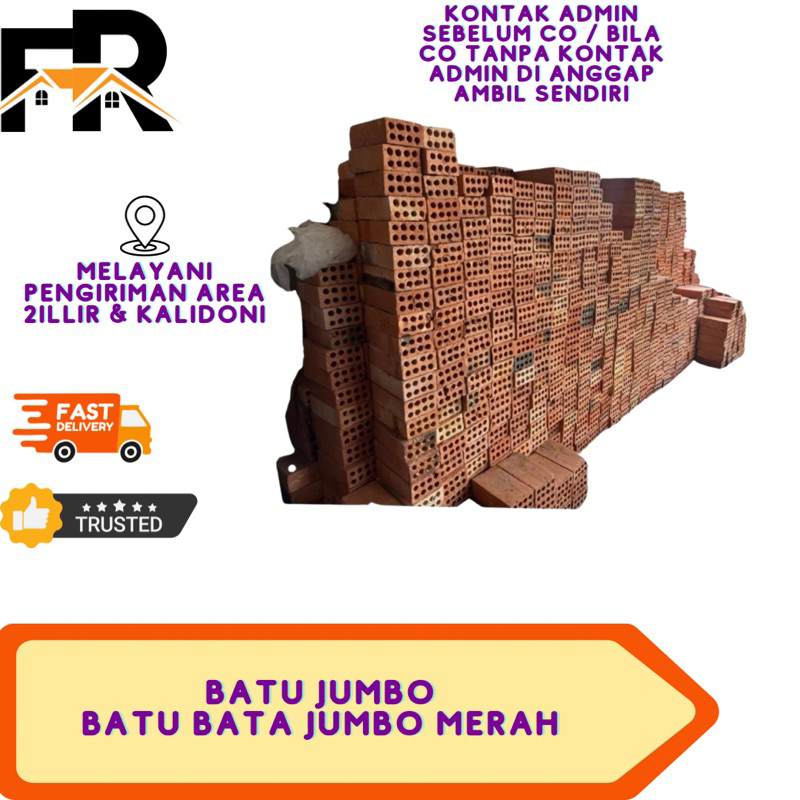 BATU BATA JUMBO /BATA JUMBO MERAH HARGA PERBUAH