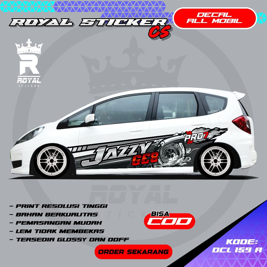 STIKER DECAL MOBIL YARIS SIGRA JAZZ AGYA DESAIN THAILOOK / STIKER DECAL MOBIL FREE CUSTOM NAMA - DCL