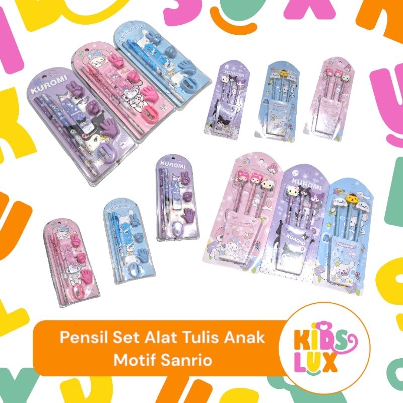 

Set Alat Tulis Anak Pensil + Pen Motif Sanrio