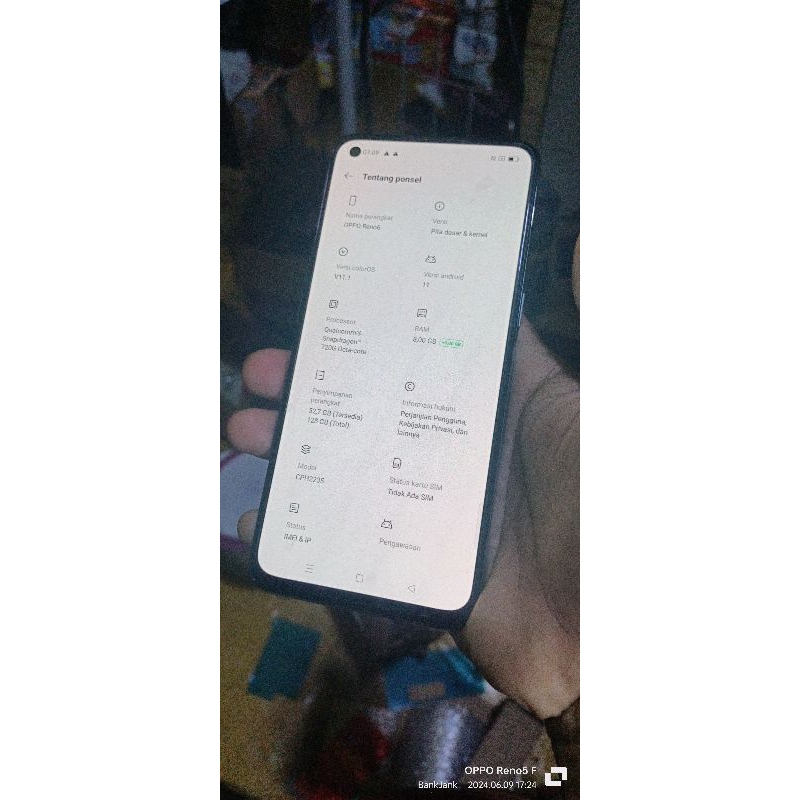 OPPO RENO 6 4G minus imei null