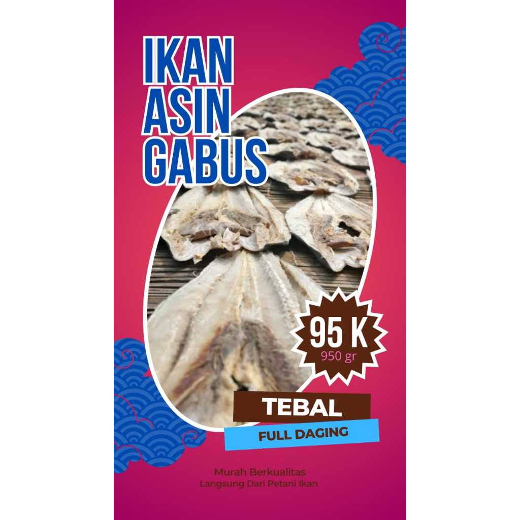 

IKAN ASIN GABUS MURAH BERKUALITAS FULL DAGING 950 gr